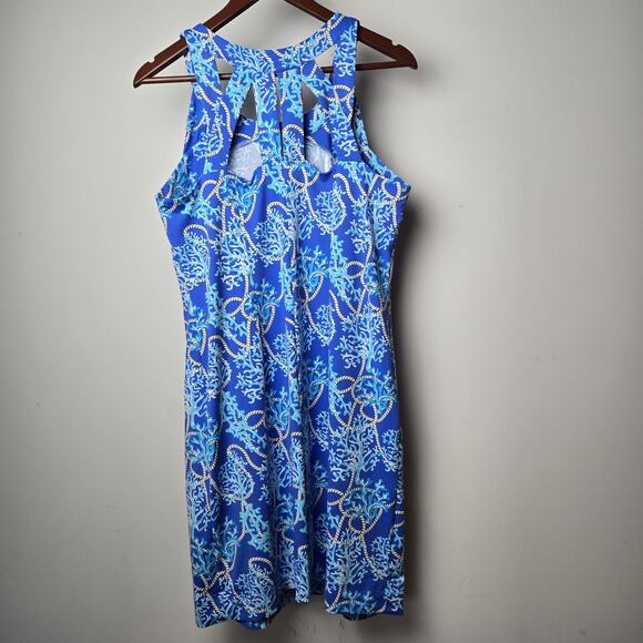 Lulu B Dress Blue Coral Reef Nautical Rope Print Sleevless Size M - Picture 5 of 8